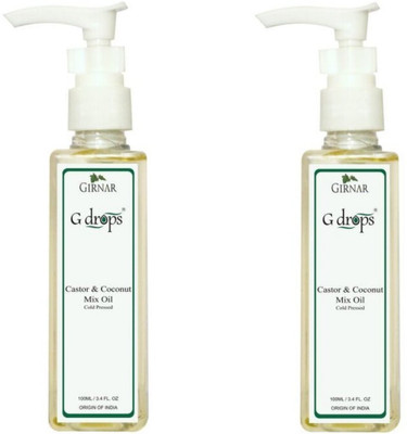 

G Drops Castor & Coconut Mix Oil Combo(2x100ml) Hair Oil(200 ml)