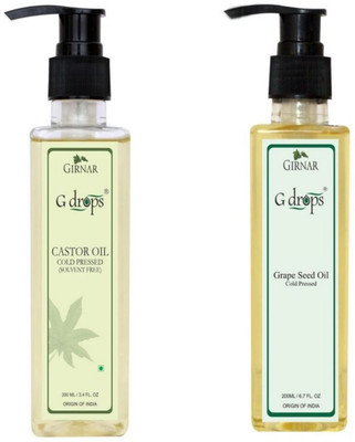 

G Drops Castor & Grapeseed Oil Combo(2x200ml) Hair Oil(400 ml)