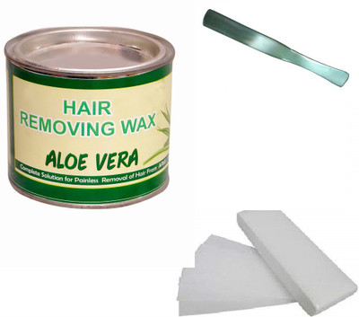 

Shopfleet Aloe Vera Hair Removal Wax(550 Gm.) + 50 Wax Strips + 1 Steel Knife Wax(1, Set of 3)
