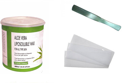 

Shopfleet Aloe Vera Liposoluble Wax(800 Gm.) + 50 Wax Strips + 1 Knife Wax(1, Set of 3)