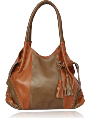 

Leather Land Shoulder Bag(Khaki, Tan)