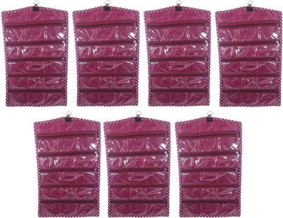 

Addyz Pack of 7 Pisces Travel Watch Chain Bracelet Anklets Foldable Bag Jewellery Vanity Box(Maroon)