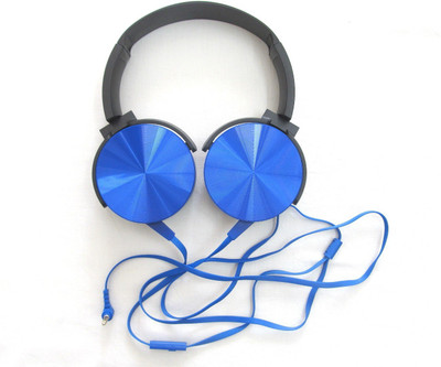 laxes headphones with mic and wire, compatible with all devices (blue) Wired Headset with Mic(Blue, Black, On the Ear)