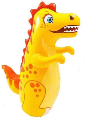 

KIDZIAN 3 Feet Inflatable Dino-Dino Shape Hit Me 3D BOP Bag Inflatable Product-Best For Kids Inflatable Play Gym(Yellow)