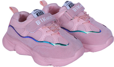 

FEETWELL Boys & Girls Velcro Sneakers(Pink