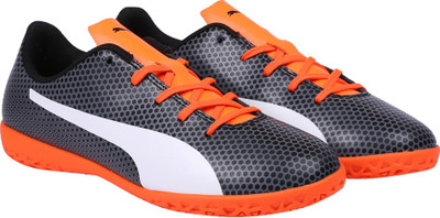 

Puma Boys Lace Sneakers(Black, Black- white-shocking orange