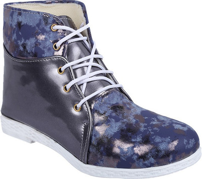 

LNG Lifestyle Girls Lace Casual Boots(Blue