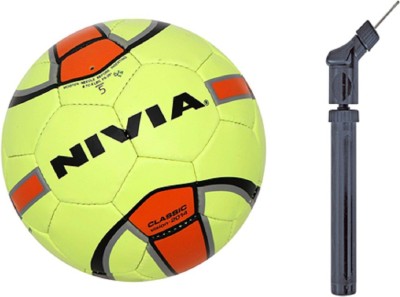 NIVIA Classic Football With pump combo Football - Size: 5(Pack of 2, Multicolor)