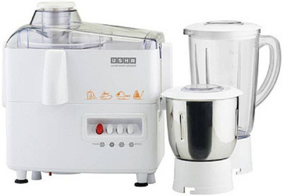 

Usha 3345 450-Watt Juicer Mixer Grinder with 2 Jars (White) 450 Mixer Grinder(White, 2 Jars)