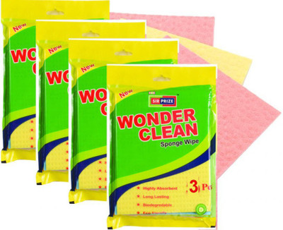 

Sir Prize Pack of 12 Cellulose Sponge Wipes Wipes(Multicolor)