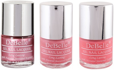 

DeBelle Nail Polish Combo Kit of 3 (Metallic Pink,Pink Shimmer,Baby Pink)(Pack of 3)