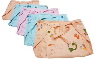 

Baby Shopiieee New Born Baby Cotton Diaper - Printed, Colored Size 6-9 Months To Pack Of 5, Multicolor