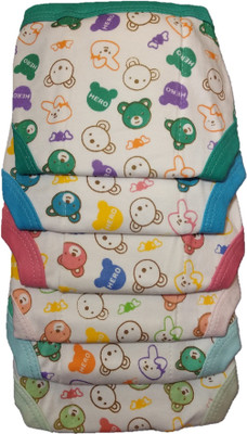

Baby Shopiieee Reusable Cotton Nappy - Padded Printed Langot - Set of 6 (0-3 Months, Multicolor