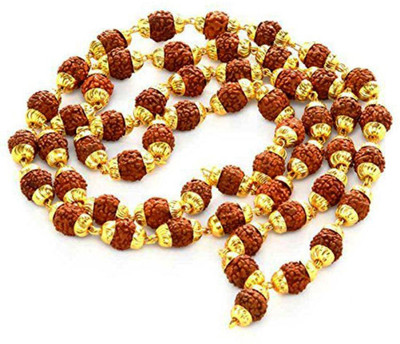 Agrey RUDRAKSH CAP MALA Gold-plated Plated Wood Chain