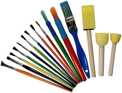 

Zahuu Bristle Brushes & Foam Brushes For Painting(Set of 15, Multicolor)