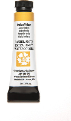 

DANIEL SMITH Extra Fine Watercolors Tube, 5ml, Indian Yellow(Set of 1, Black)