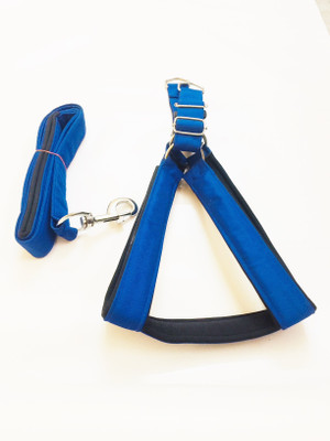 

Petsnhuman  Full Body Belt Dog Harness & Leash(, Blue