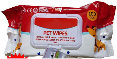

Wuff Wuff PET WIPES Pet Ear Eye Wipes(Pack of 100)