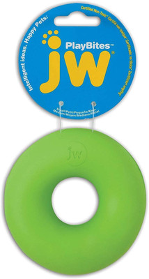 

JW Pet JW Doggy Doughnut (Small) Rubber Squeaky Toy, Rubber Toy, Fetch Toy For Dog