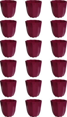 

SHOPTICO Nibbo 1431 Plant Container Set(Pack of 18, Plastic)