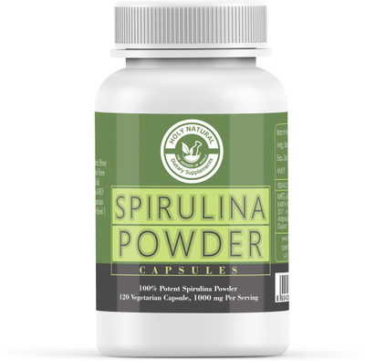 

Holy Natural Spirulina Capsule - 120 Veggie Caps Nutrition Bars(140 g, Spirulina)