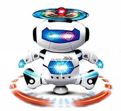 

kajal toys Music Robot Toy with Naughty Dancing LED Light (White)(Multicolor)