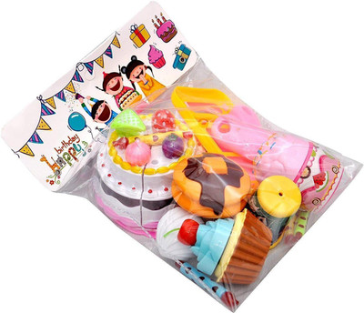 

JAYNIL ENTERPRISE Happy Birthday Pretend Play Activity & Role Play Set for Kids, (Multicolored) 24 Pcs Set