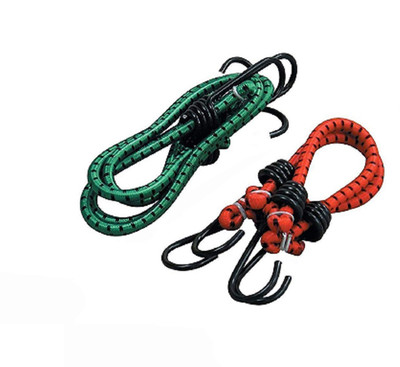 

Jagger Set of 2, Nylon Elastic Tying-Rope,Shock Cord Cables,Luggage Tying Rope with Hooks red, green(Length: 200 m, Diameter: 5 mm)