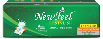 

NEWFEEL 230MM STYLISH MAXI SANITARY NAPKIN 24 PCS Sanitary Pad(Pack of 3)