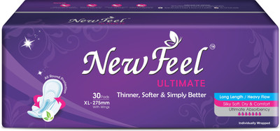 NEWFEEL 275MM XL ULTIMATE ULTRATHIN SANITARY NAPKIN Sanitary Pad(Pack of 2)