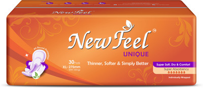 newfeel 275mm XL UNIQUE ULTRATHIN SANITARY NAPKIN Sanitary Pad(Pack of 2)