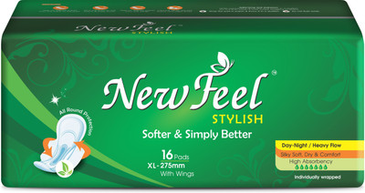 

NEWFEEL 275MM XL STYLISH MAXI SANITARY NAPKIN Sanitary Pad(Pack of 2)