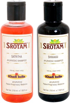 

Srotam Satritha Shampoo AND Shikakai Shampoo- ( Set of 1 Bottle Each 210 ML)(420 ml)