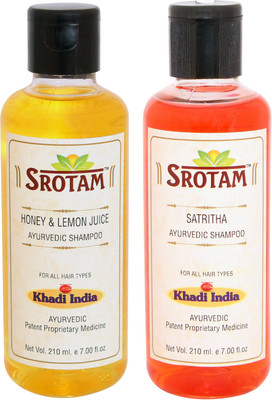 

Srotam Honey & Lemon Juice Shampoo AND Satritha Shampoo- ( Set of 1 Bottle Each 210 ML)(420 ml)