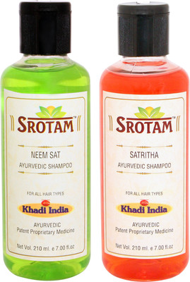 

Srotam Neem Sat Shampoo AND Satritha Shampoo- ( Set of 1 Bottle Each 210 ML)(420 ml)