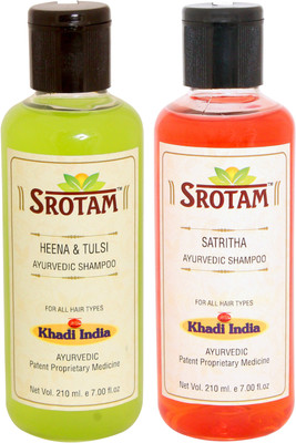

Srotam Heena & Tulsi Shampoo AND Satritha Shampoo- ( Set of 1 Bottle Each 210 ML)(420 ml)