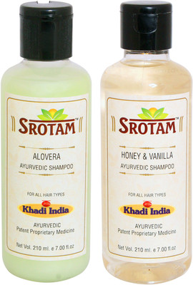 

Srotam Aloevera Shampoo AND Honey & Vanilla Shampoo- ( Set of 1 Bottle Each 210 ML)(420 ml)