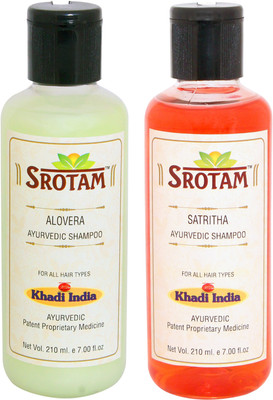 

Srotam Aloevera Shampoo AND Satritha Shampoo- ( Set of 1 Bottle Each 210 ML)(420 ml)