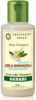 Continent Spice Herbal Amla & Bhringraj Shampoo, Advanced with Milk protein for hair growth(50 ml)