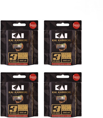 

Kai Kamisori 3 Blades Men's Razor Cartridge 4 Pcs (Pack of 4)(Pack of 4)