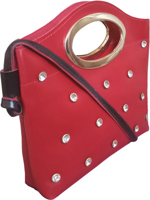 

Hims Women Casual, Evening/Party, Formal Red PU Sling Bag