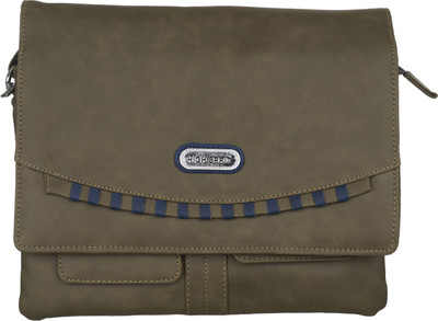

High-Spirit Girls Casual Green Leatherette Sling Bag