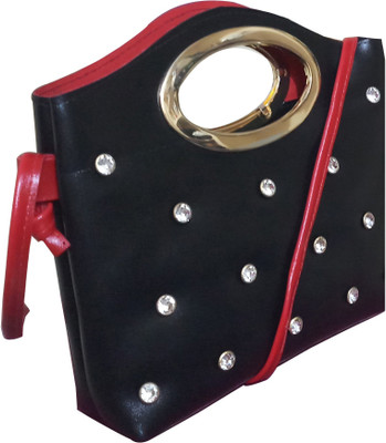 

Hims Women Casual, Evening/Party, Formal Black, Red PU Sling Bag
