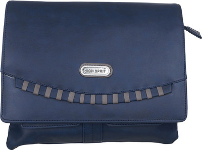 

HS High Sprit Girls Casual Blue Leatherette Sling Bag