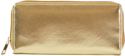 

BAGSTOPIA Women Casual Gold PU Clutch