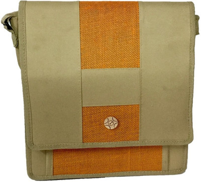 

chirag Men & Women Casual, Formal Orange, Tan Jute Messenger Bag