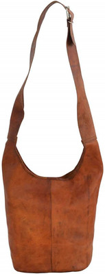 

Anshika International Girls Casual Brown Genuine Leather Shoulder Bag
