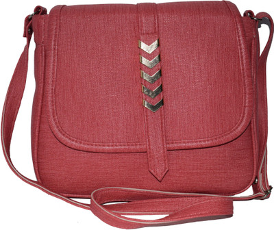 

Rahmanbags Girls Evening/Party, Casual Pink PU Sling Bag
