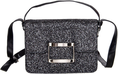 peaubella Women Evening/Party Black Synthetic Leather Shoulder Bag