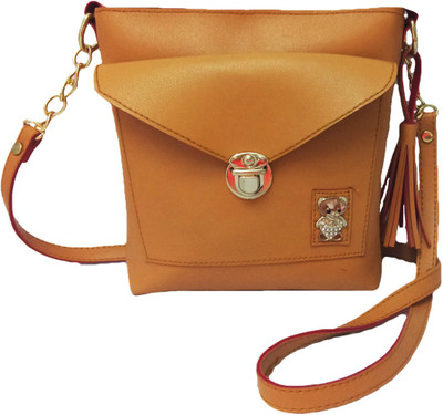 

bandicoot Women Casual, Evening/Party, Formal Tan PU Sling Bag